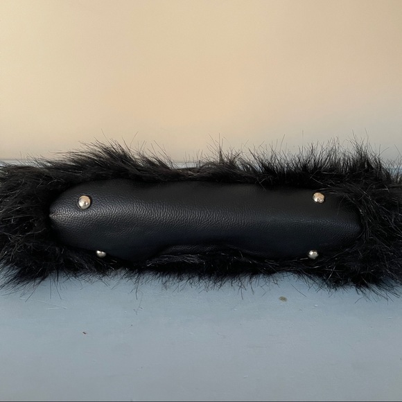 Fiorelli Handbag Black Faux Fur Satchel - Picture 8 of 11